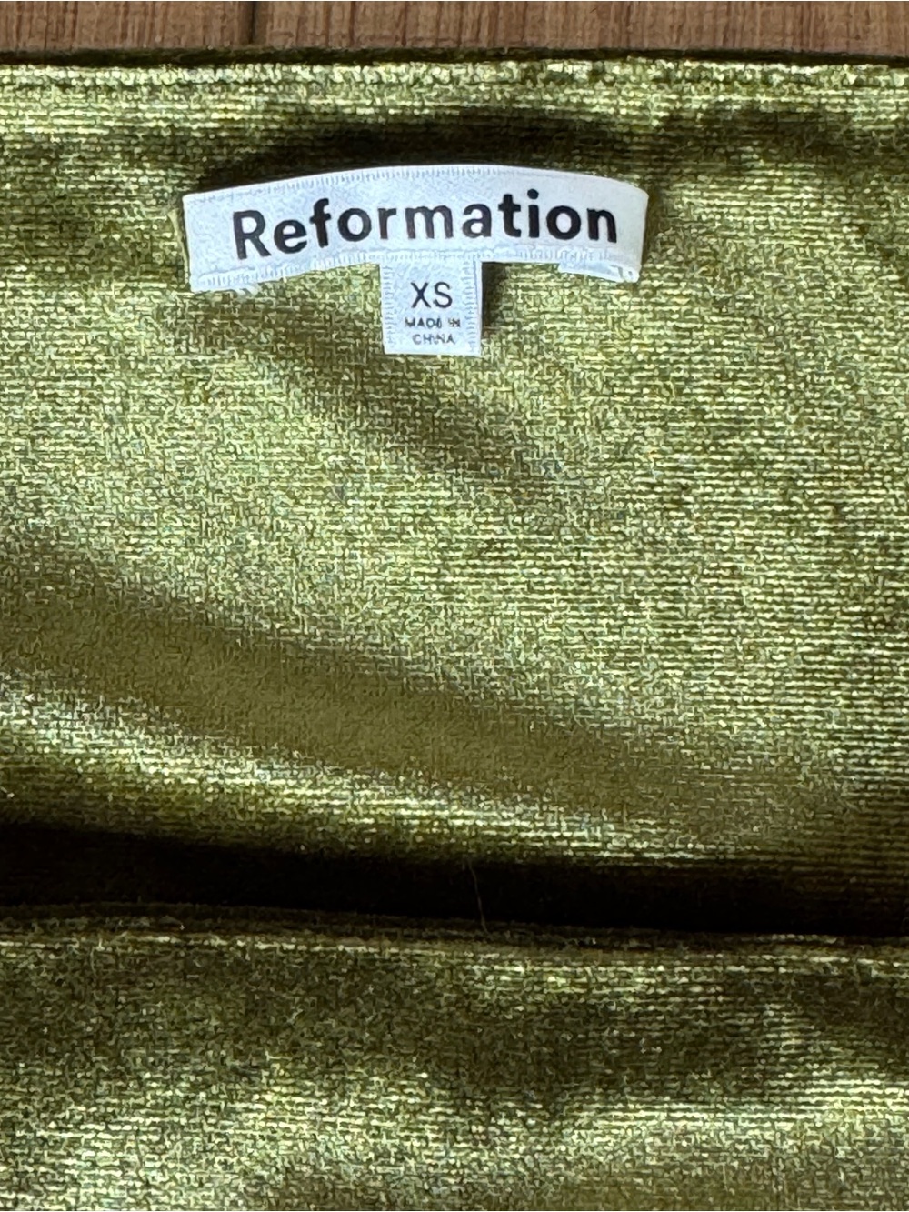 Reformation Sonora Green Velvet Square Neck Top XS - Picture 4 of 8